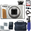 PowerShot 64 Card Camera Digital + Tripod (Silver) Batteries GB 2 + with + Case Canon Camera SX740 HS Premium