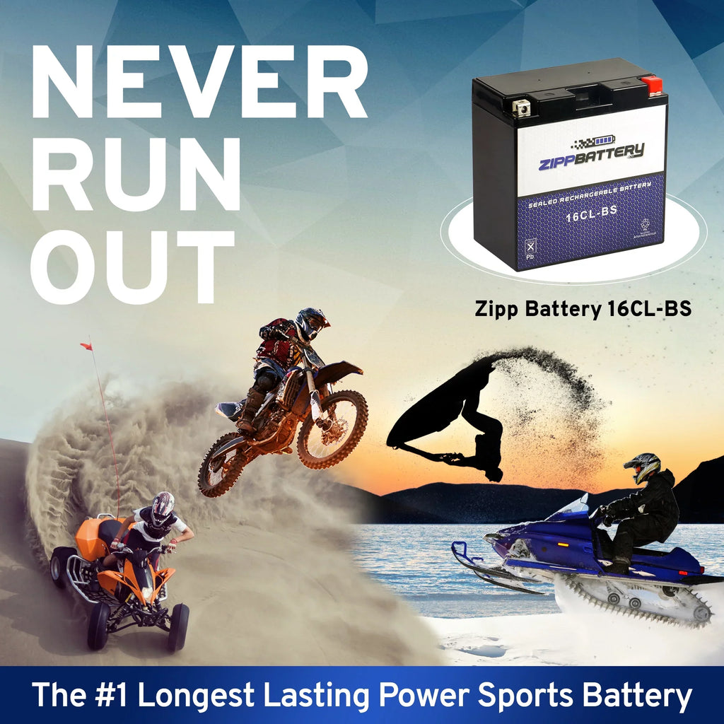 Ski X2 89-'96, Kawasaki Zipp Yb16cl-bs for 86-'95 Battery Jf650 650cc Cc Battery Jf650 Jet Ts