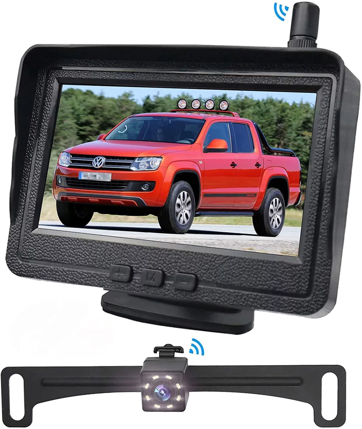 RV B-Qtech Truck, Vision Camera with LCD Rear Night Monitor for Backup Liquidproof Wireless Camera 4.3"" View 170 for Car,