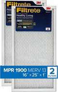 dimensions Filter Allergen, 24.72 Filtrete exact 13, x 1900 16x25x1 MERV Living Air MPR 2-Pack 15.719 x 0.78 Ultimate Healthy