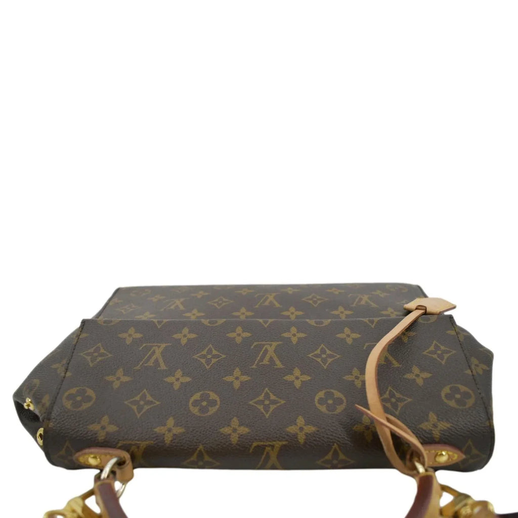 VUITTON MM Brown Bag Monogram Shoulder LOUIS Used Canvas Cluny