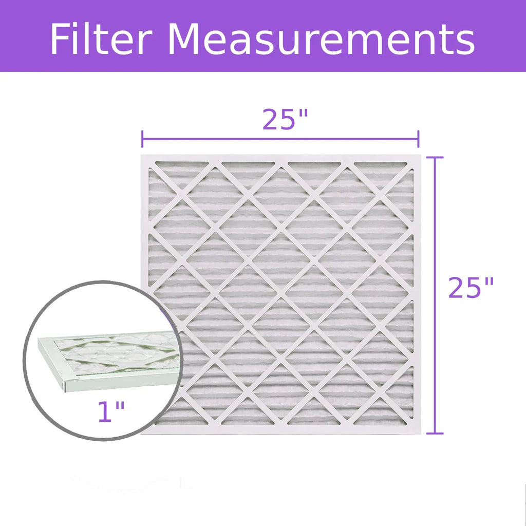 Purolator Extended 25x25x1, Pleated MERV Surface Air 8, Filter, Mechanical (6 Pack) DMK80