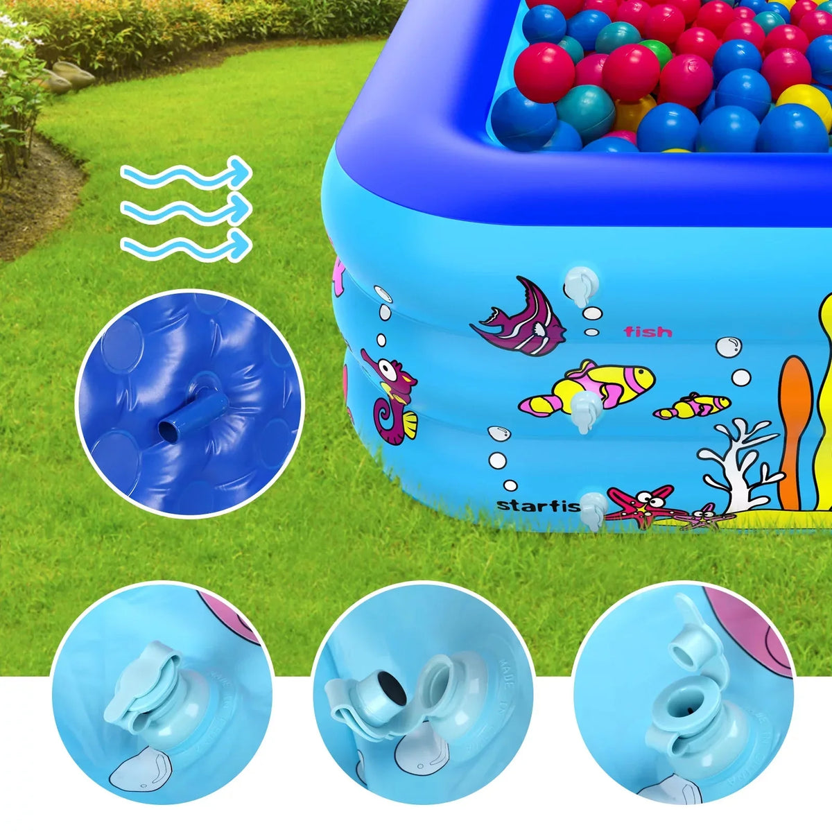 Children's Large 3-Story 83 Inflatable inch, Pool Family * Lounge 26 Pool Swimming 57 *