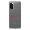 Heart Screen) Love / Protector Clear - Hybrid Back Galaxy - Bumper - Tempered DistinctInk TPU Case S20 Cross Acrylic 5G Screen ULTRA Shockproof Faith (6.9" Hope for Glass