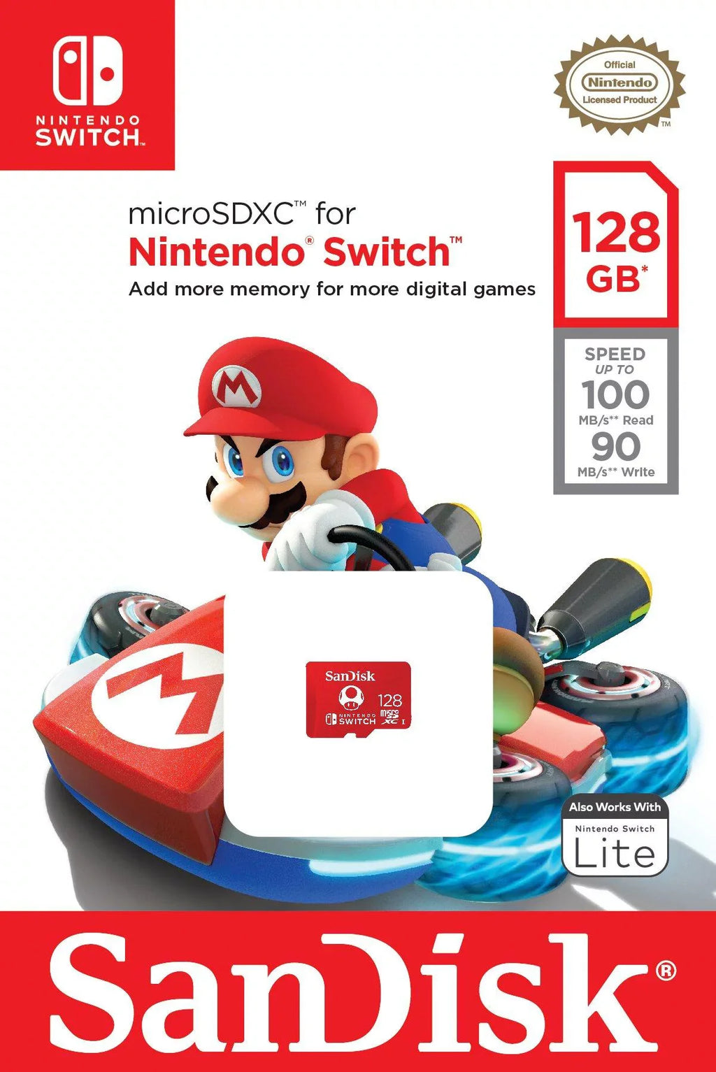 with and Card Deluxe OLED Nintendo 8 Switch™ 128GB Memory Mariokart