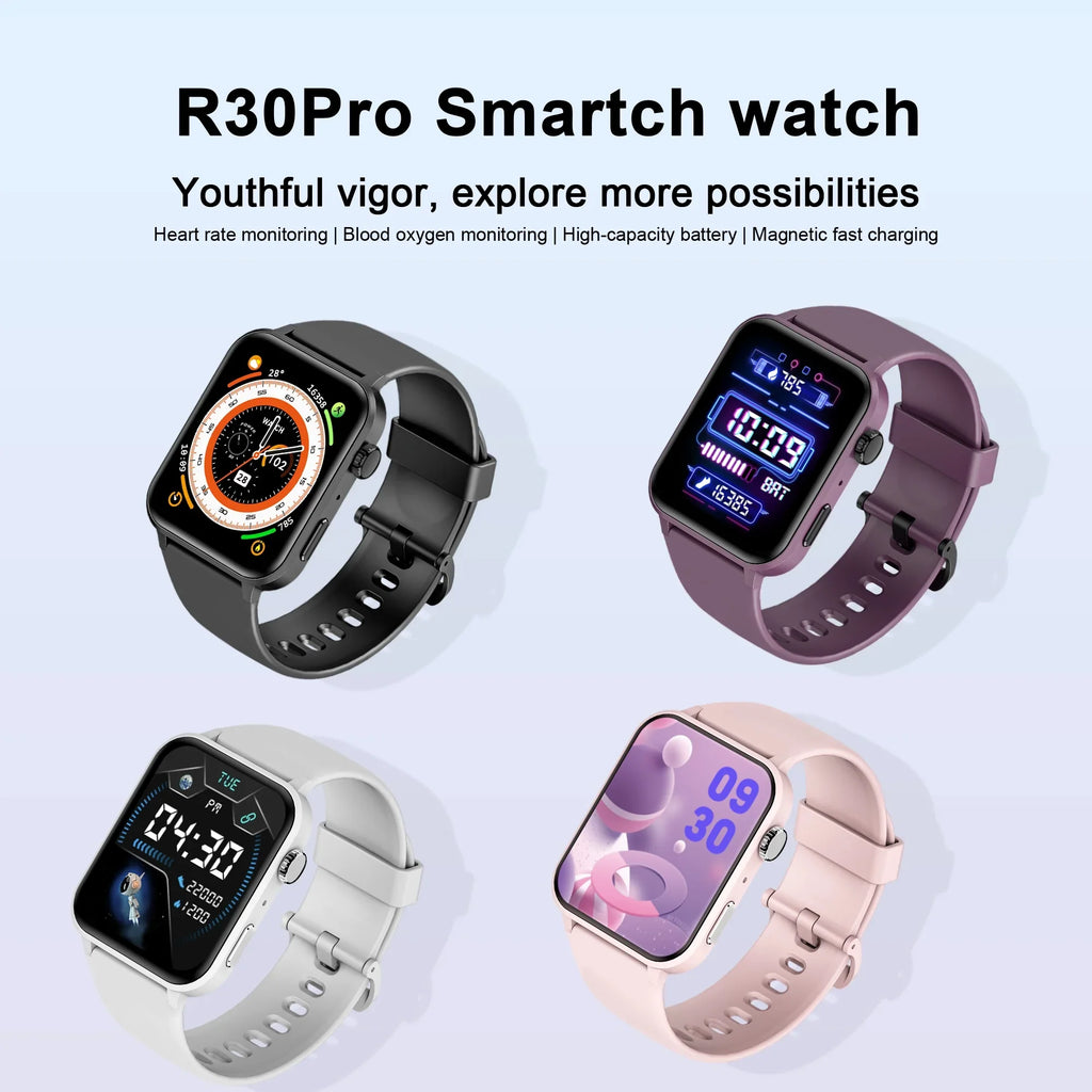 Modes 100+ iOS, for Fitness Sports Women with Smart Assistant, Android for Liquidproof, Call/Voice 1.83" and Watch Black Bluetooth Watch