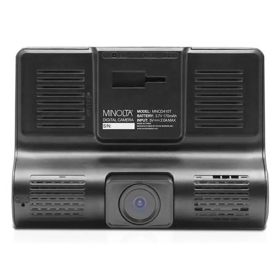 Screen and Recording, MNCD410T Front Camera 3-Channel View Rear Dash Full with Black HD LCD 4"