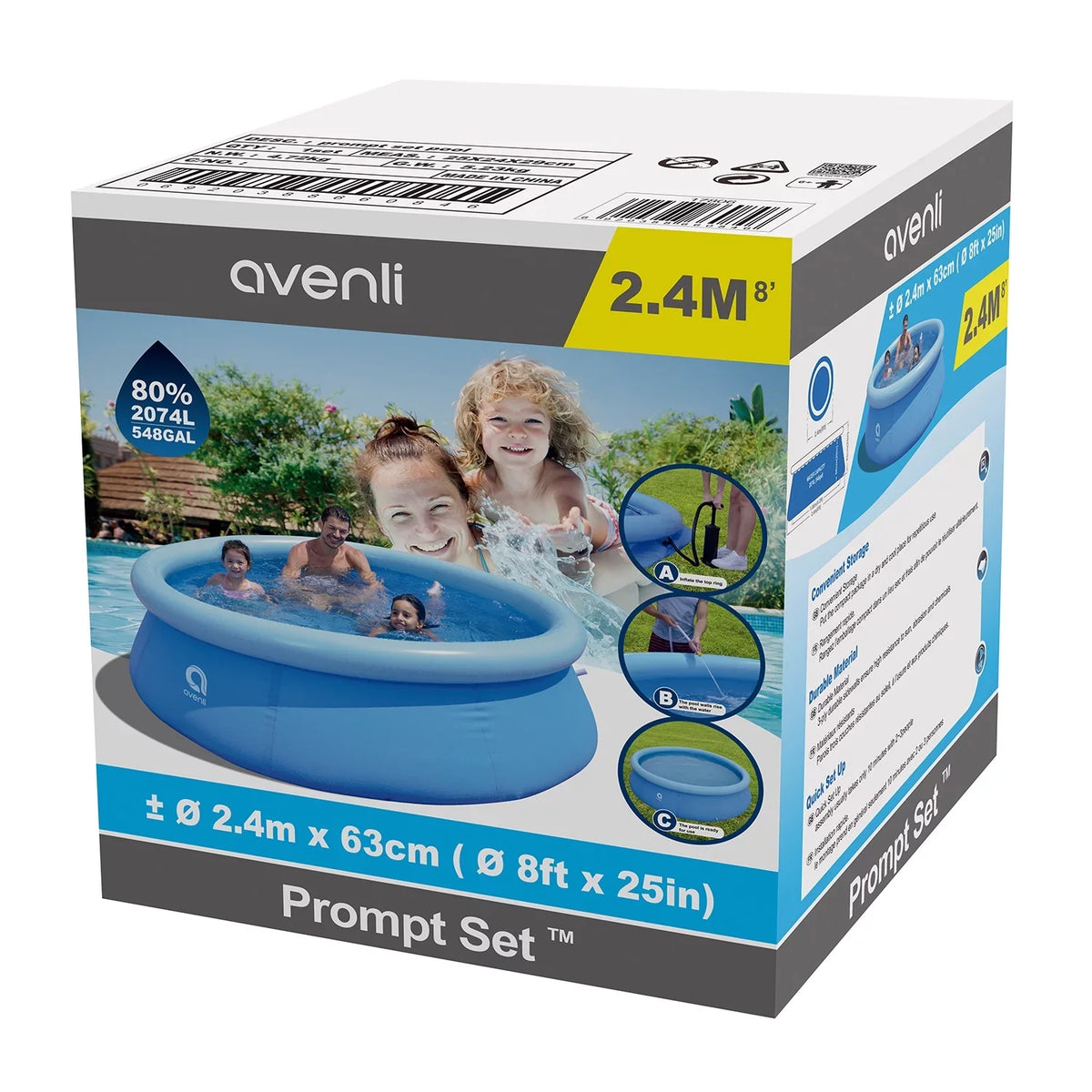 Orange Pool Inflatable Prompt Pack) JLeisure Outdoor Swimming Set & (2