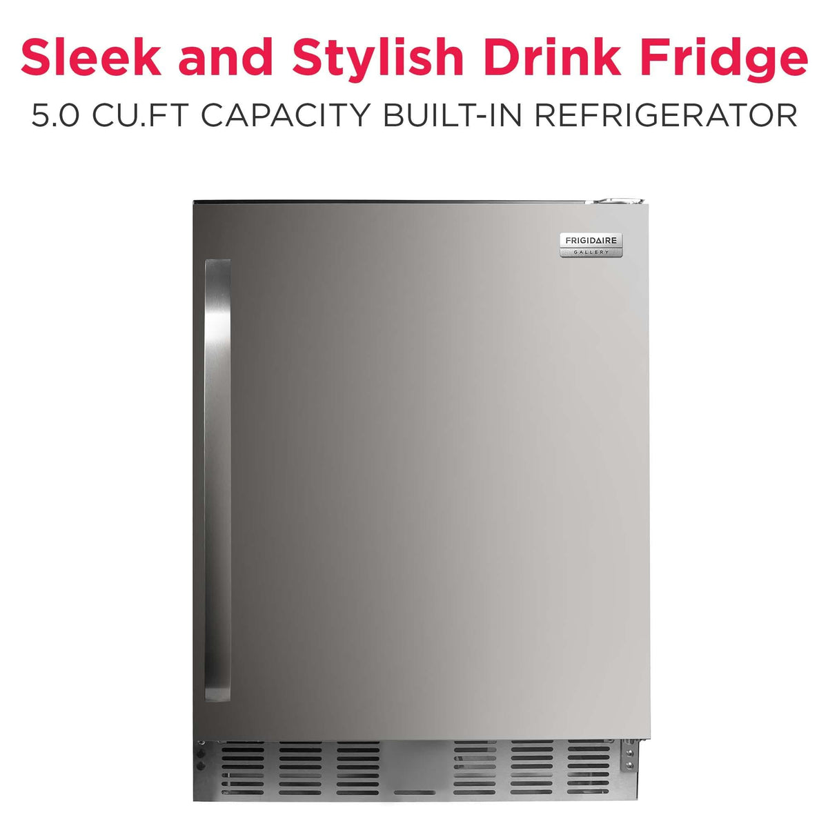 Frigidaire 3 Cu Ft Capacity built in fridge, under counter, frost free, Stainless Steel