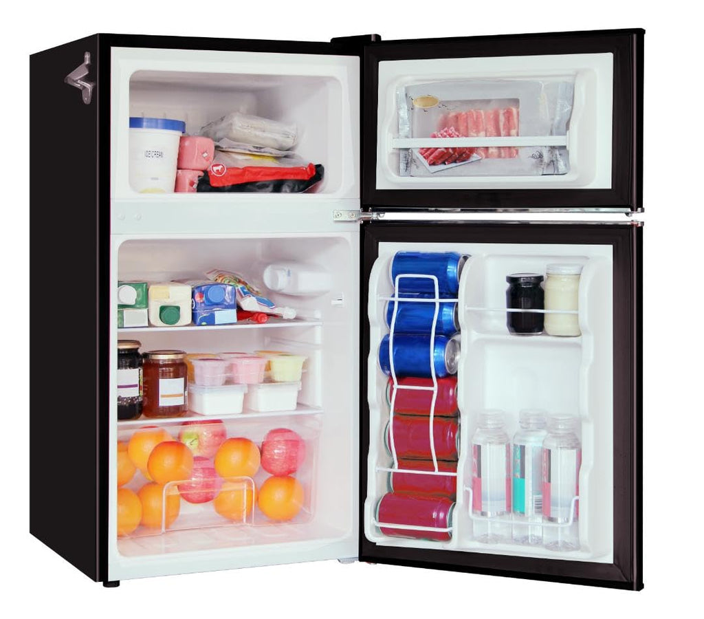 Frigidaire Compact Refrigerator with Top Freezer - 2 Door Fridge with 3.2 Cu Ft, Contemporary Series, Blue
