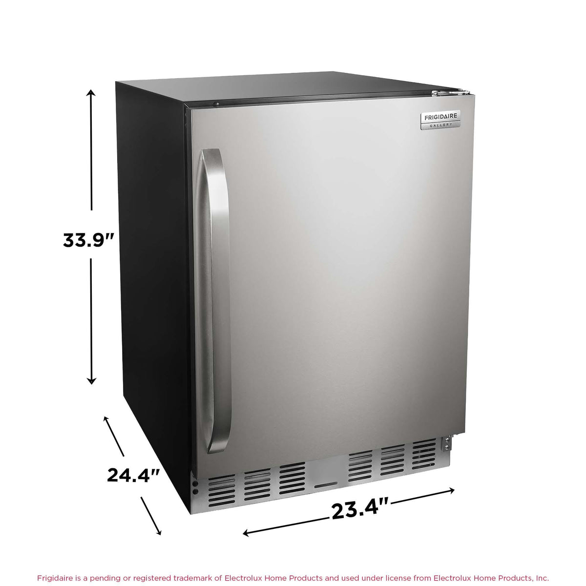 Frigidaire 3 Cu Ft Capacity built in fridge, under counter, frost free, Stainless Steel