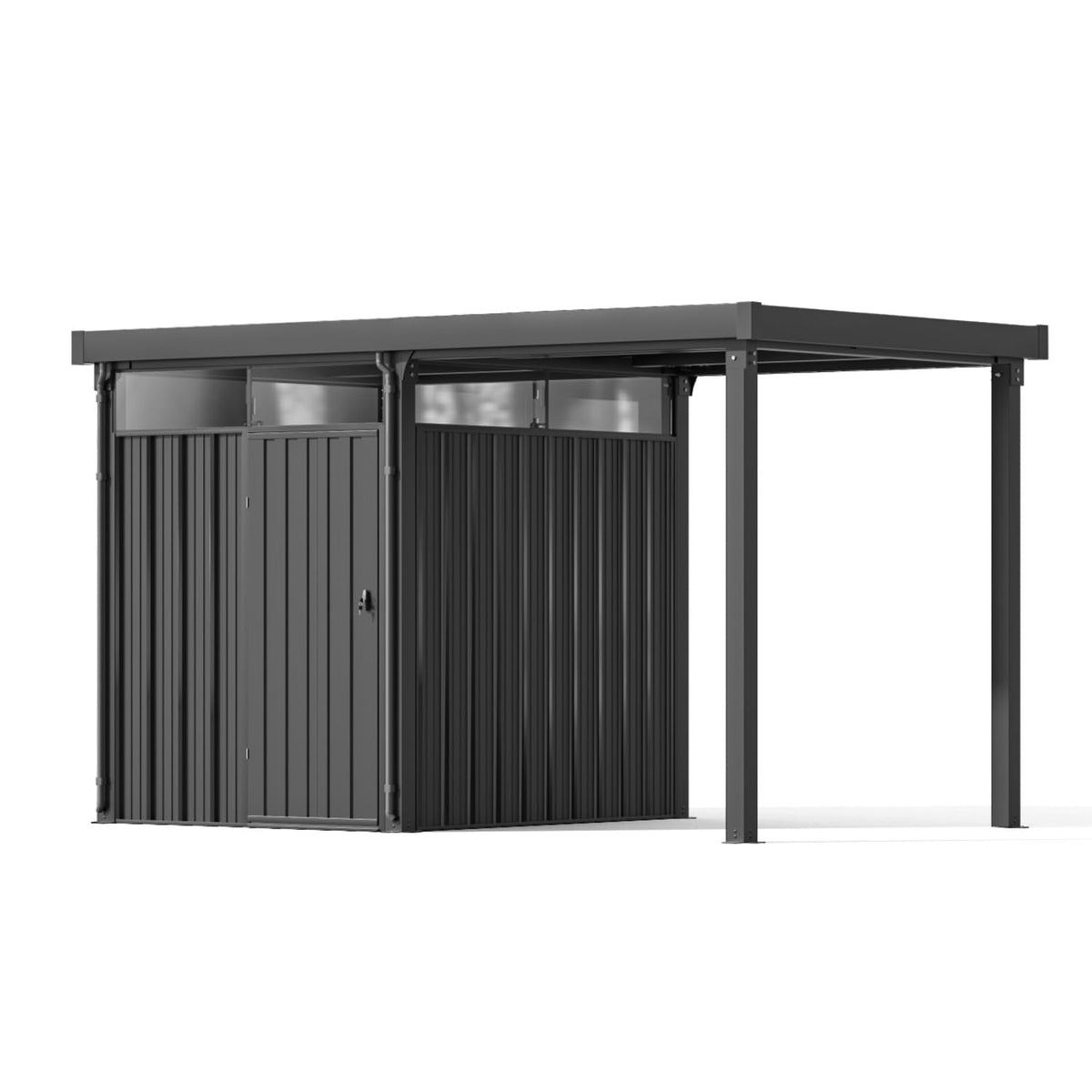 Patiowell 10 x 12 FT Metal Storage Shed for Outdoor, Steel Yard Shed with Design of Lockable Doors, Utility and Tool Storage for Garden, Backyard
