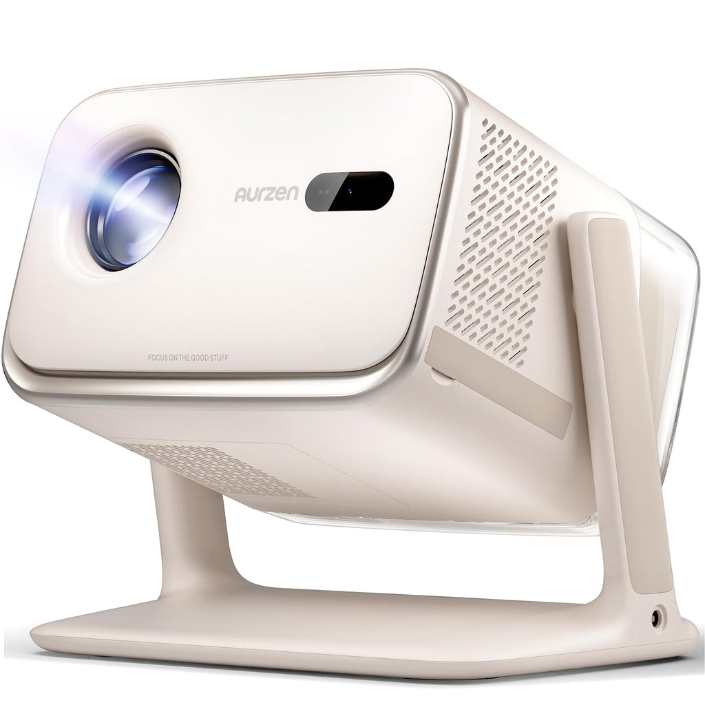 Aurzen BOOM mini Google TV Movie Projector with WiFi and Bluetooth, Voice Control, Family Mode, 20W Dolby Audio, Real-Time Focus, 4K Supported Smart