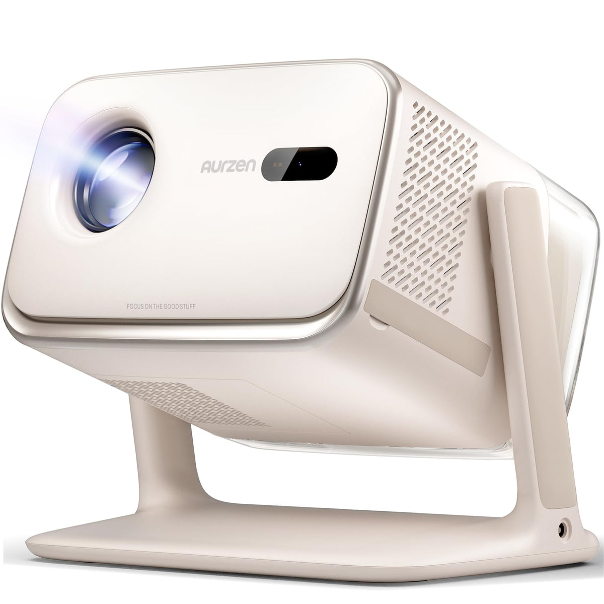 Aurzen BOOM mini Google TV Movie Projector with WiFi and Bluetooth, Voice Control, Family Mode, 20W Dolby Audio, Real-Time Focus, 4K Supported Smart