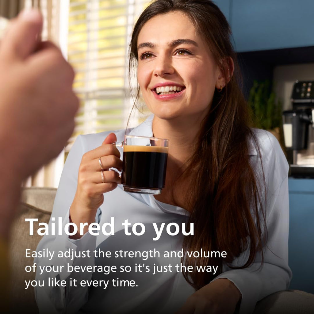 Philips 2200 Series Fully Automatic Espresso Machine, Classic Milk Frother, 2 Coffee Varieties, Intuitive Touch Display, 100% Ceramic Grinder
