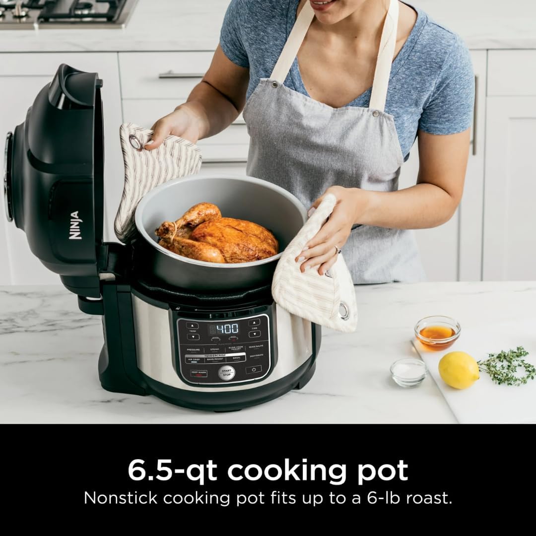 Ninja Foodi 10-in-1 6.5 Quart Pro Pressure Cooker & Air Fryer - All-in-One Cooking Solution for Delicious Meals