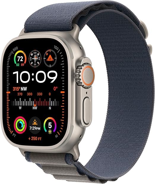 Apple Watch Ultra 2 (GPS + Cellular, 49MM) - Black Titanium Case with Black Ocean Band (Renewed Premium)