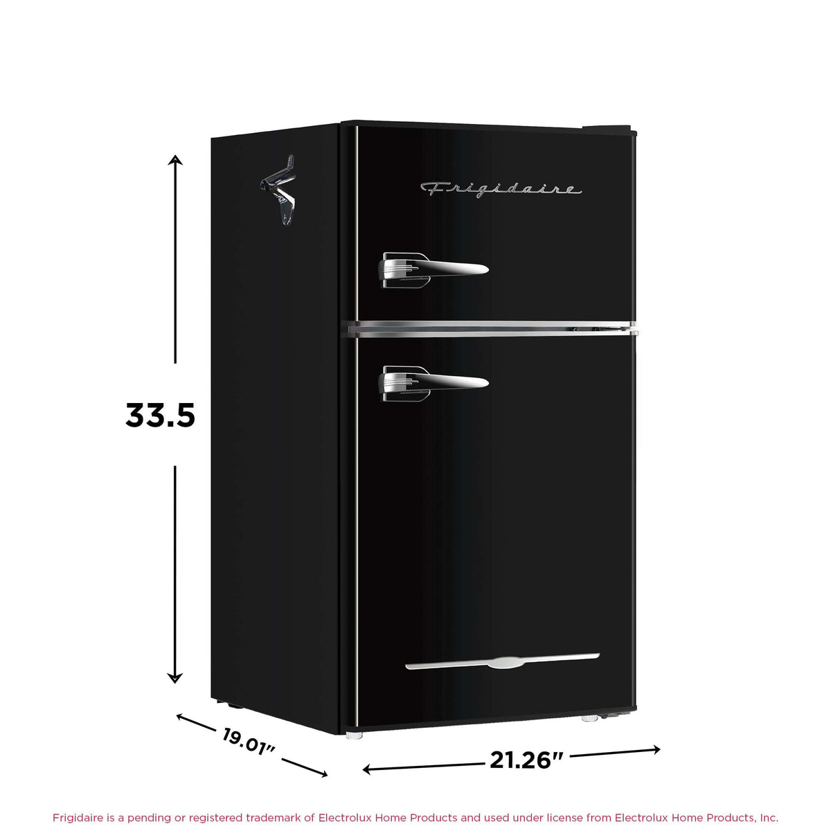 Frigidaire Compact Refrigerator with Top Freezer - 2 Door Fridge with 3.2 Cu Ft, Contemporary Series, Blue