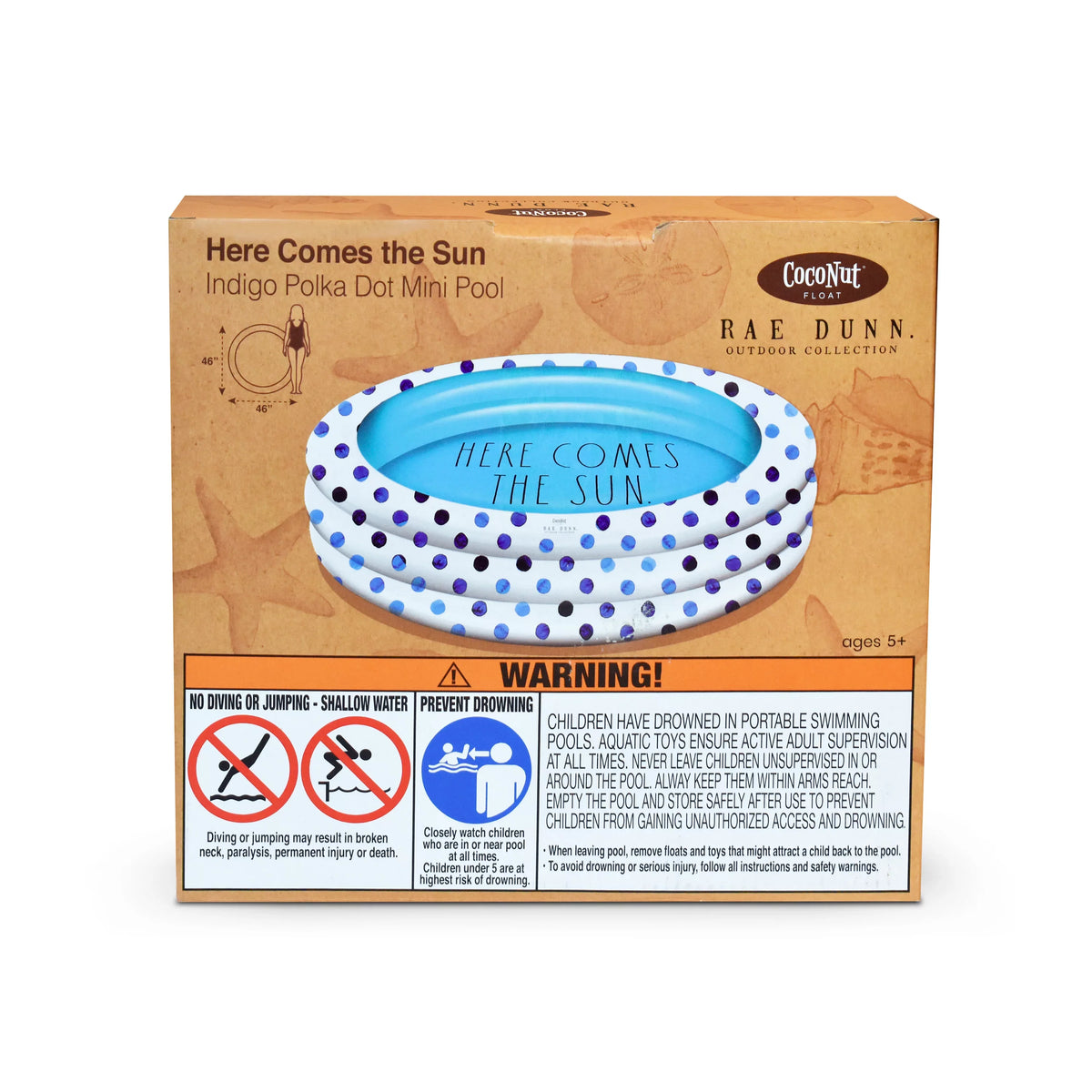 Dunn Sun Here Inflatable Polka Dot The Comes Indigo - Mini Pool 38012G Rae
