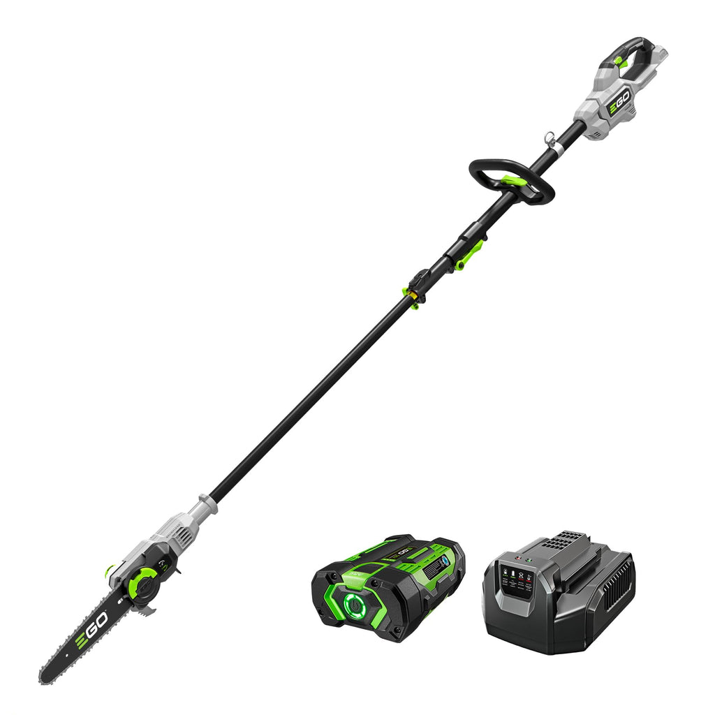 EGO Power+ Pole Saw, Cordless Electric Pole Saw for Tree Trimming with Telescopic LED Cut Line Indicator, Includes 56V 2.5Ah Battery and Charger