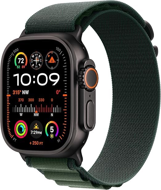 Apple Watch Ultra 2 (GPS + Cellular, 49MM) - Black Titanium Case with Black Ocean Band (Renewed Premium)