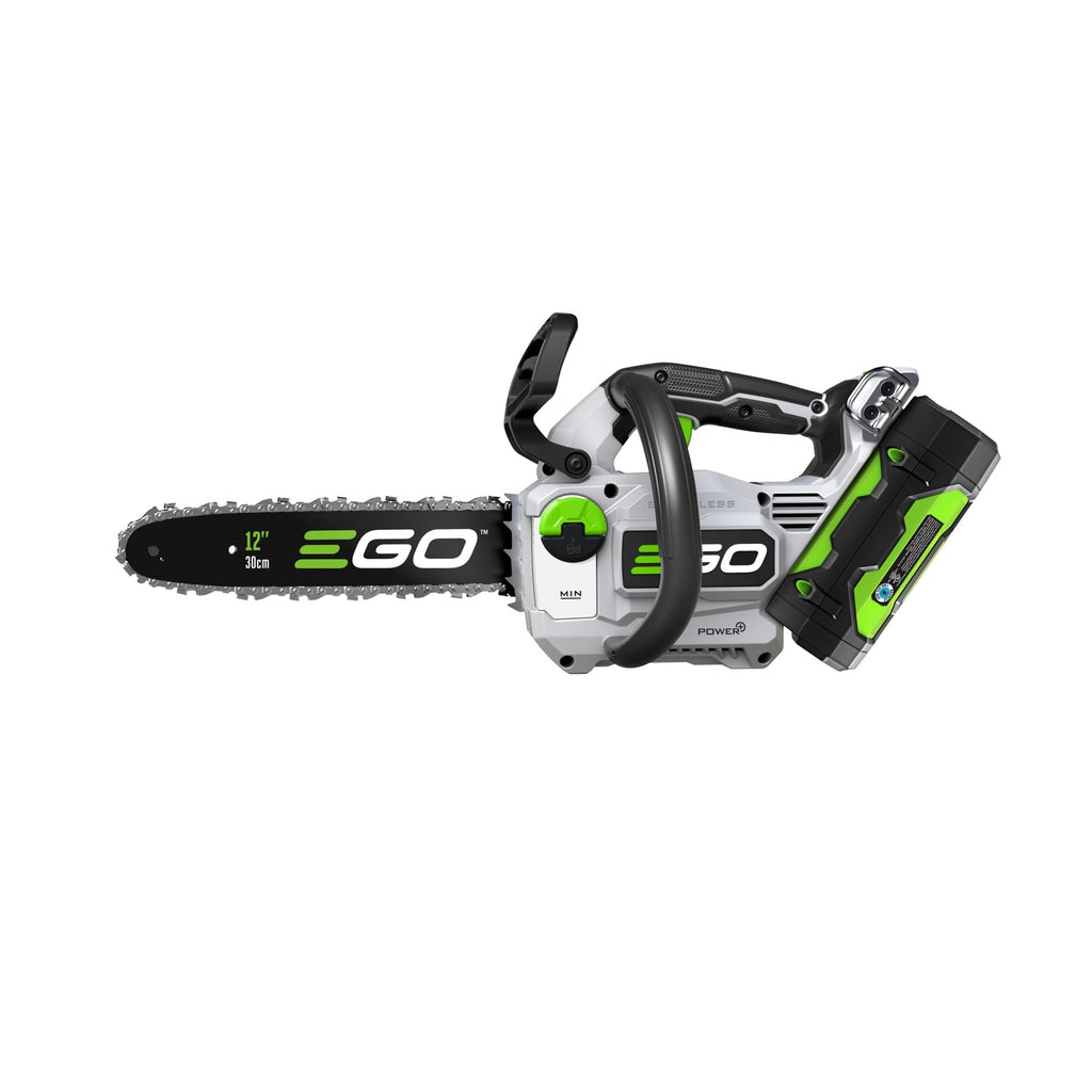 EGO POWER+ Chain Saw, 12" Battery Powered Chainsaw, Electric Cordless, Includes 56V 2.5Ah Battery and Charger - CS1201