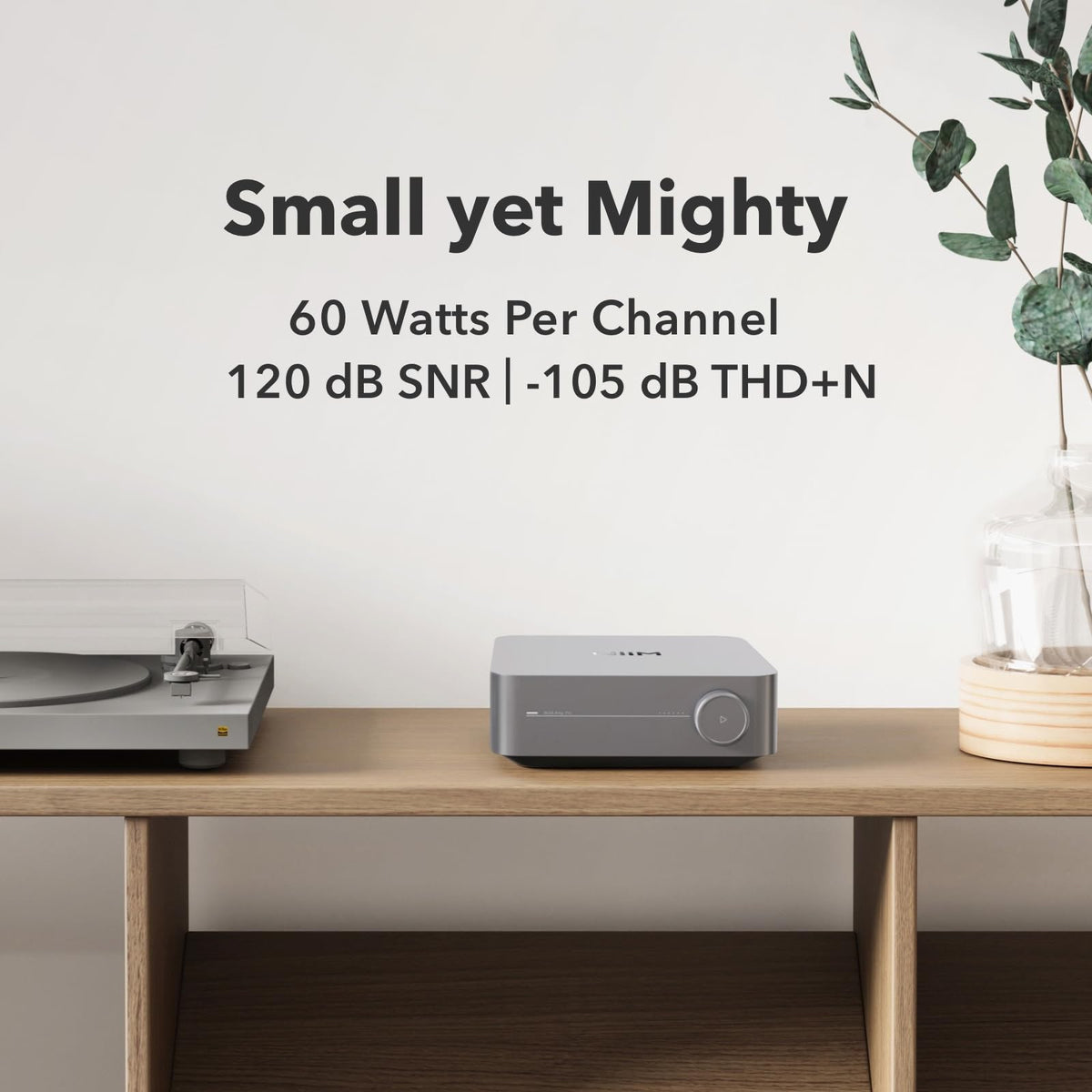 WiiM Amp: Multiroom Streaming Amplifier | Compatible with AirPlay, Google Cast, Alexa | HDMI, Voice Control | Stream from Spotify, Amazon Music