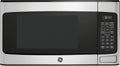 GE Compact Countertop Microwave Oven, 1.1 Cubic Ft., 950w Capacity, 6 Auto Cook Settings, Child-Lock Technology, Dorm Room, Apartment, Stainless Steel
