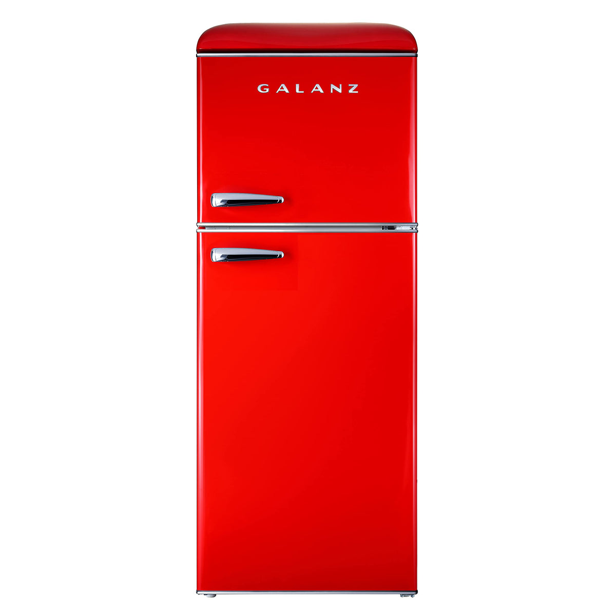 Galanz GLR25MBKR10 Retro Compact Refrigerator, Mini Fridge with Single Doors, Adjustable Mechanical Thermostat with Chiller, Black, 2.5 cu ft