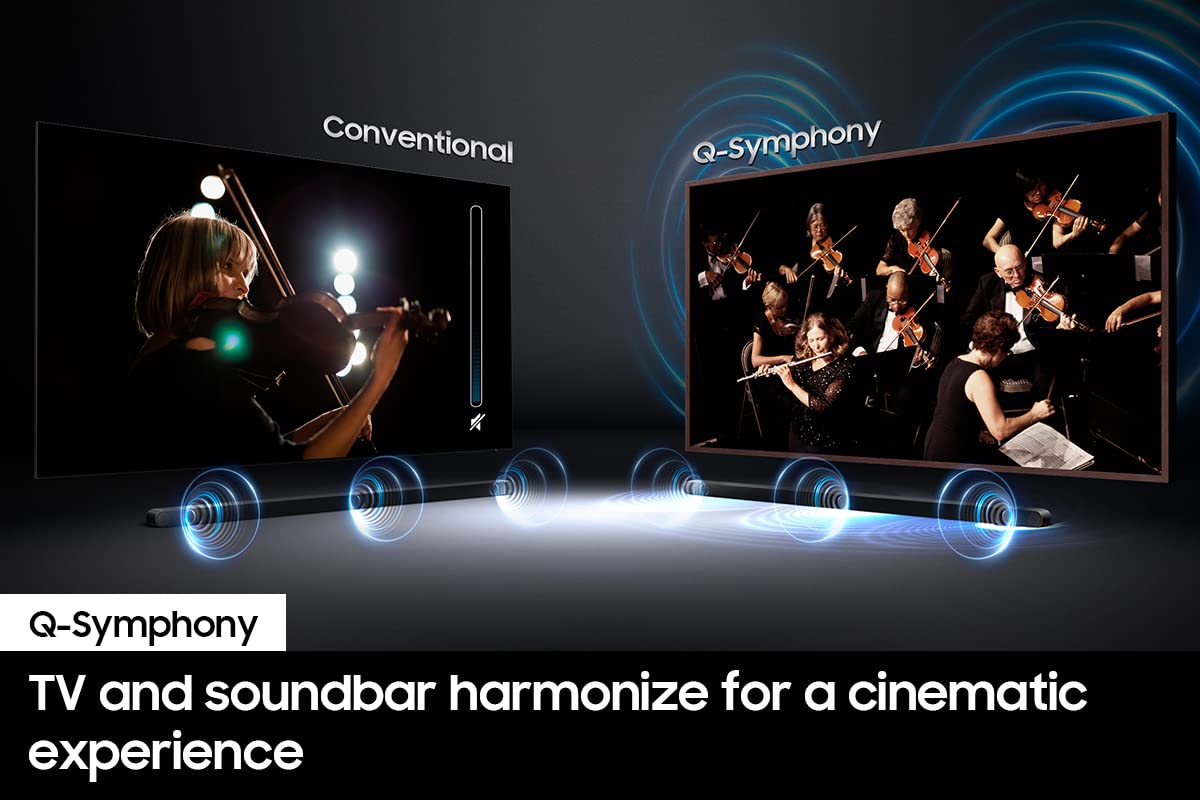 SAMSUNG S60D 5.0ch Soundbar w/Wireless Dolby Atmos Audio, All-in-One Design, Q-Symphony, SpaceFit Sound Pro, Adaptive Sound, Game Mode Pro with Alexa