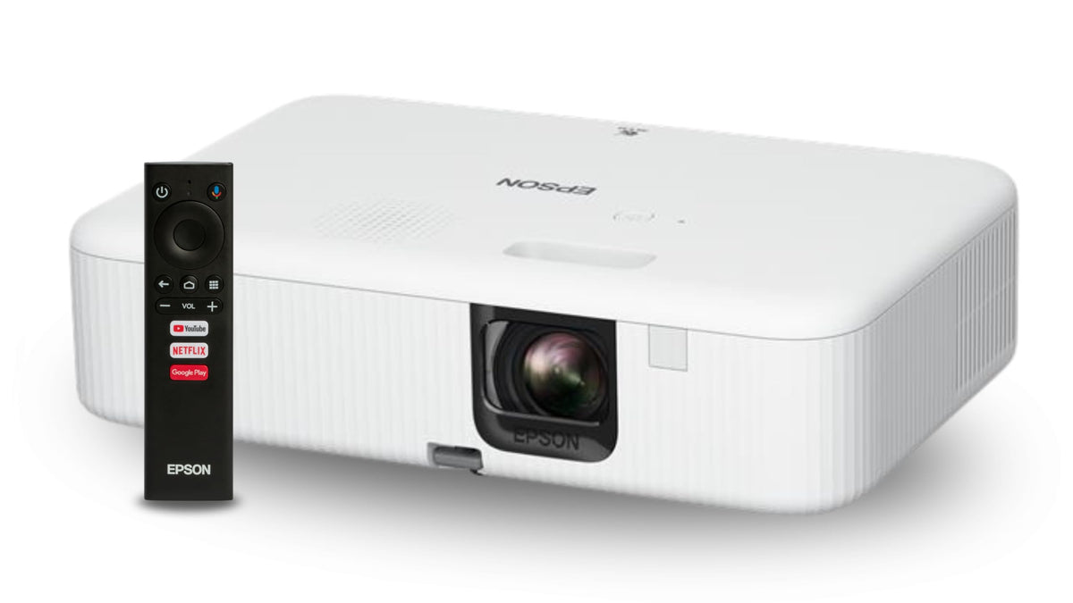 Epson EpiqVision Flex CO-W01 Portable Projector, 3-Chip 3LCD, Widescreen, 3,000 Lumens Color/White Brightness, 5 W Speaker, 300-Inch Home
