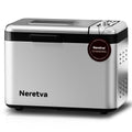 Neretva Bread Maker, 3.3LB Larger Bread Machine 15-in-1 Stainless Steel & Nonstick Ceramic Pan & Auto Nut Dispenser Breadmaker Machines Full Touch