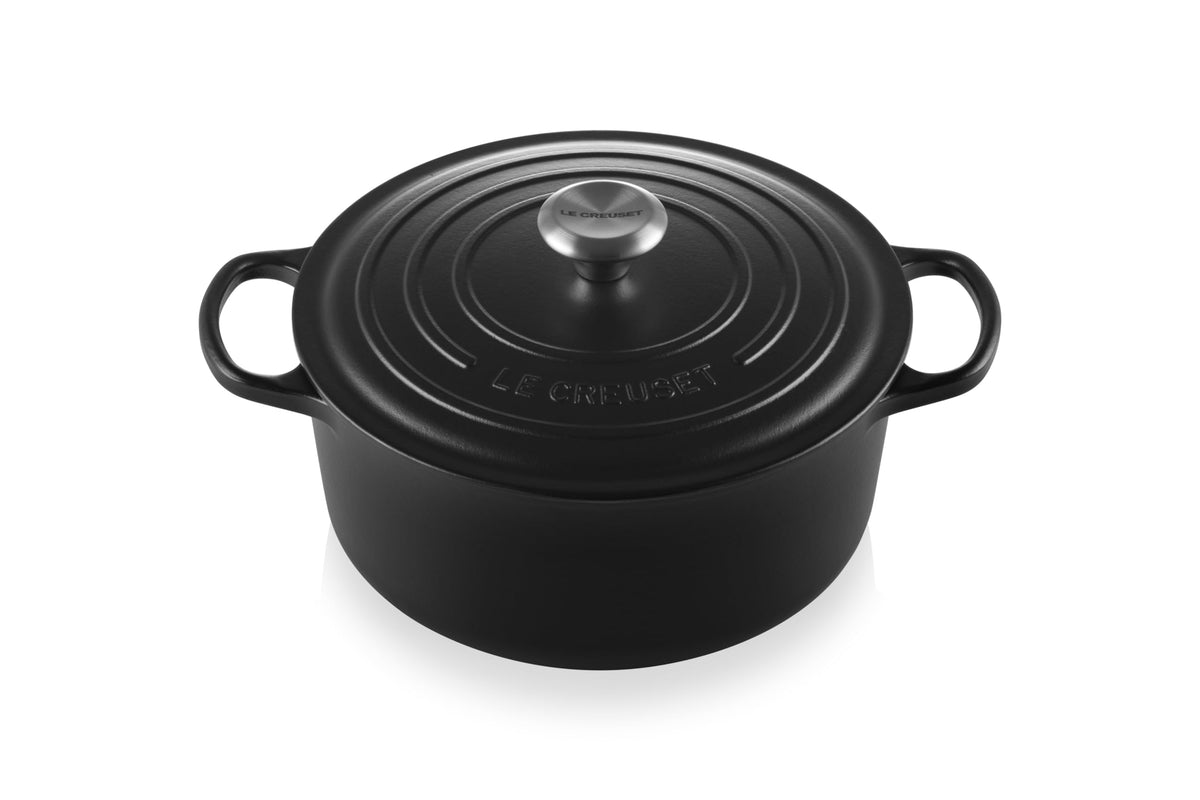 Le Creuset Enameled Cast Iron Signature Round Dutch Oven, 7.25 qt., Licorice