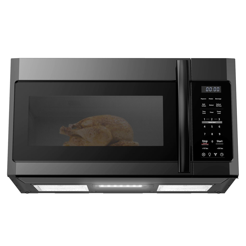 BLACK+DECKER EM044KB19 Over The Range Microwave Oven with One Touch, 1000 Watts, 400 CFM and Auto Cooking, OTR 1.9 Cu.ft