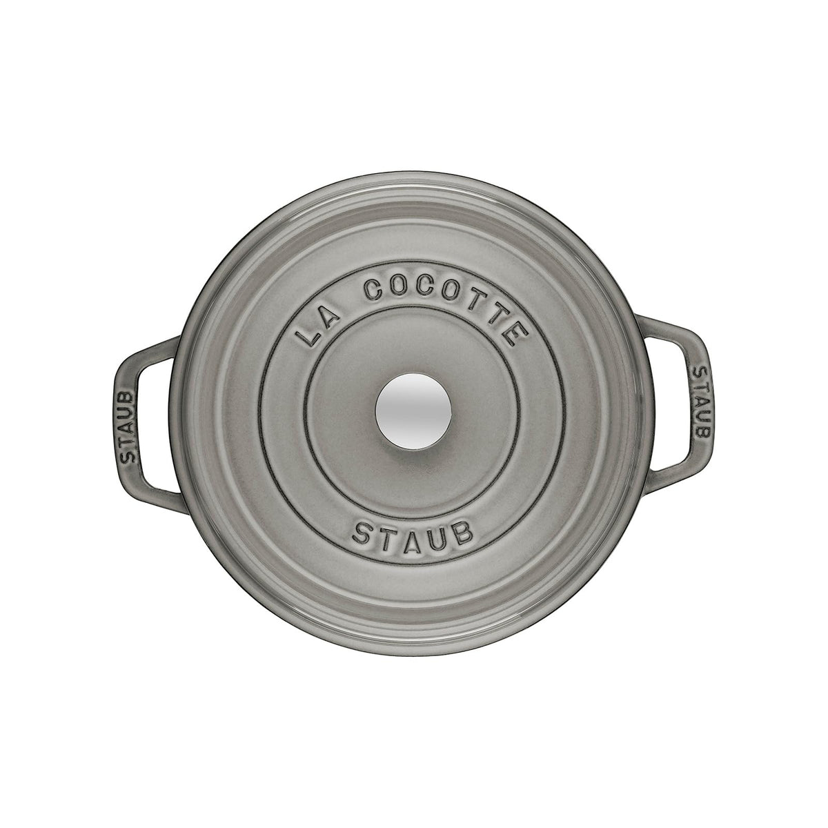 Staub Cast Iron 7-qt Round Cocotte - White Truffle, Made in France