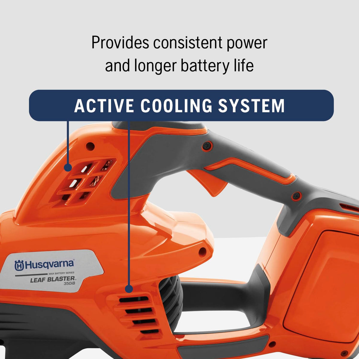 Husqvarna Leaf Blaster 350iB Battery Powered Cordless Leaf Blower, 200-MPH 800-CFM Blower with Brushless Motor and Quiet Operation, 40V Lithium-Ion