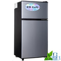 4.2 Cu Ft Mini Fridge for Bedroom, 2 Door Small Fridge, 7 Level Thermostat, LED Light, Small Refrigerator for Bedroom, Office, Dorm