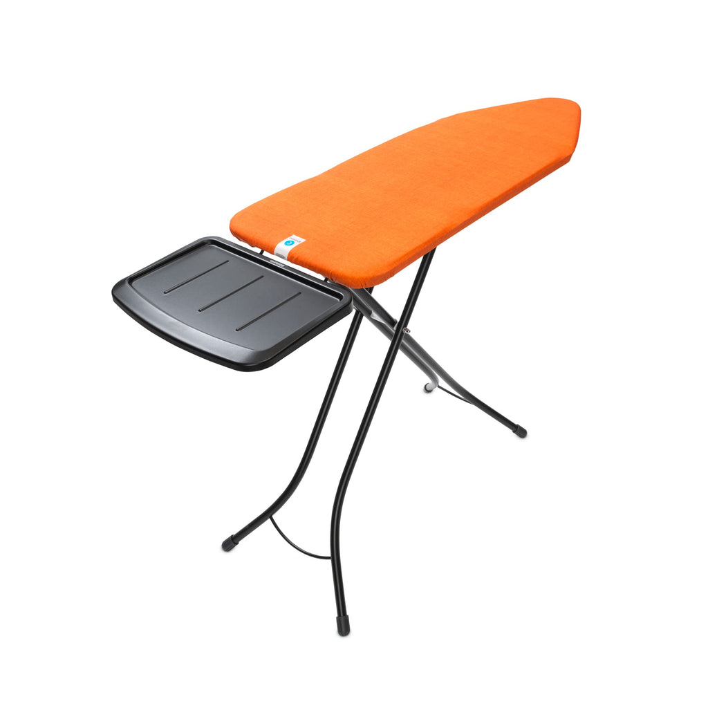 Brabantia Size C Ironing Board (49 x 18in) 7 Height Options, Adjustable Steam Iron Rest Holder & Linen Rack (Ecru) Non-Slip Feet, Anti-Collapse Child