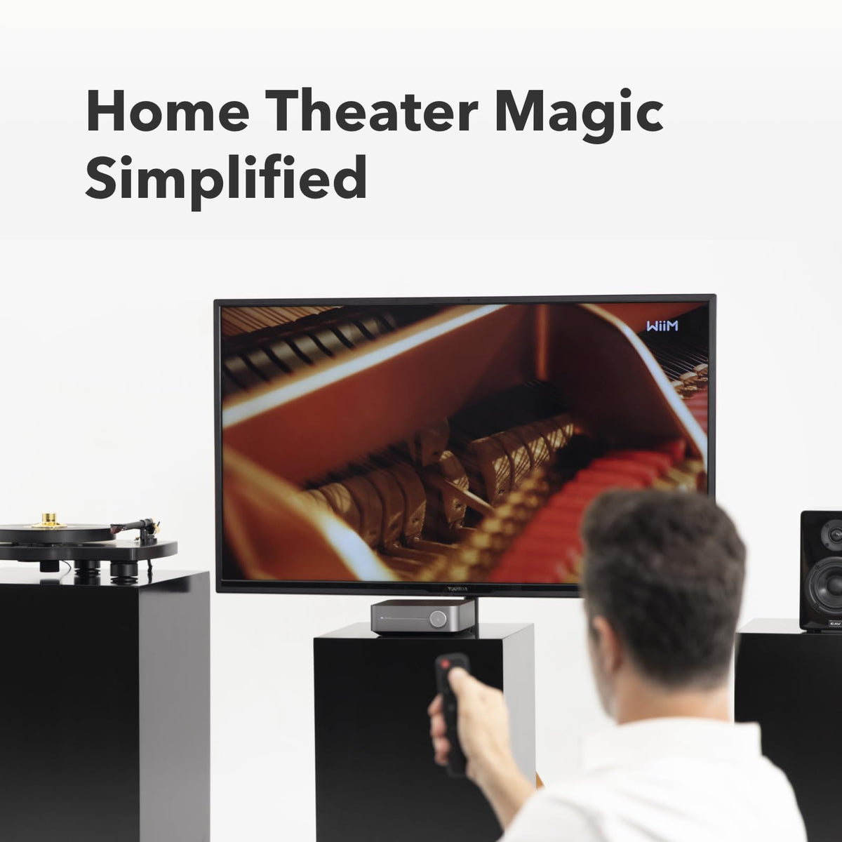 WiiM Amp: Multiroom Streaming Amplifier | Compatible with AirPlay, Google Cast, Alexa | HDMI, Voice Control | Stream from Spotify, Amazon Music