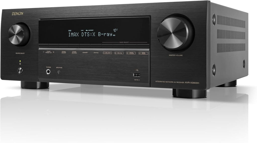 Denon AVR-X3800H 9.4-Ch 8K UHD AVR Home Theater Stereo Receiver, (105W X 9) Built-in Bluetooth Wi-Fi & HEOS Multi-Room Streaming Dolby Atmos DTS:X