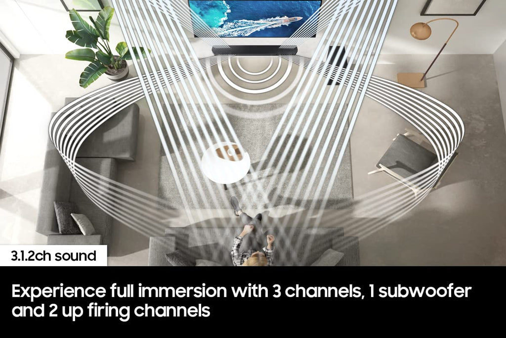 SAMSUNG S60D 5.0ch Soundbar w/Wireless Dolby Atmos Audio, All-in-One Design, Q-Symphony, SpaceFit Sound Pro, Adaptive Sound, Game Mode Pro with Alexa