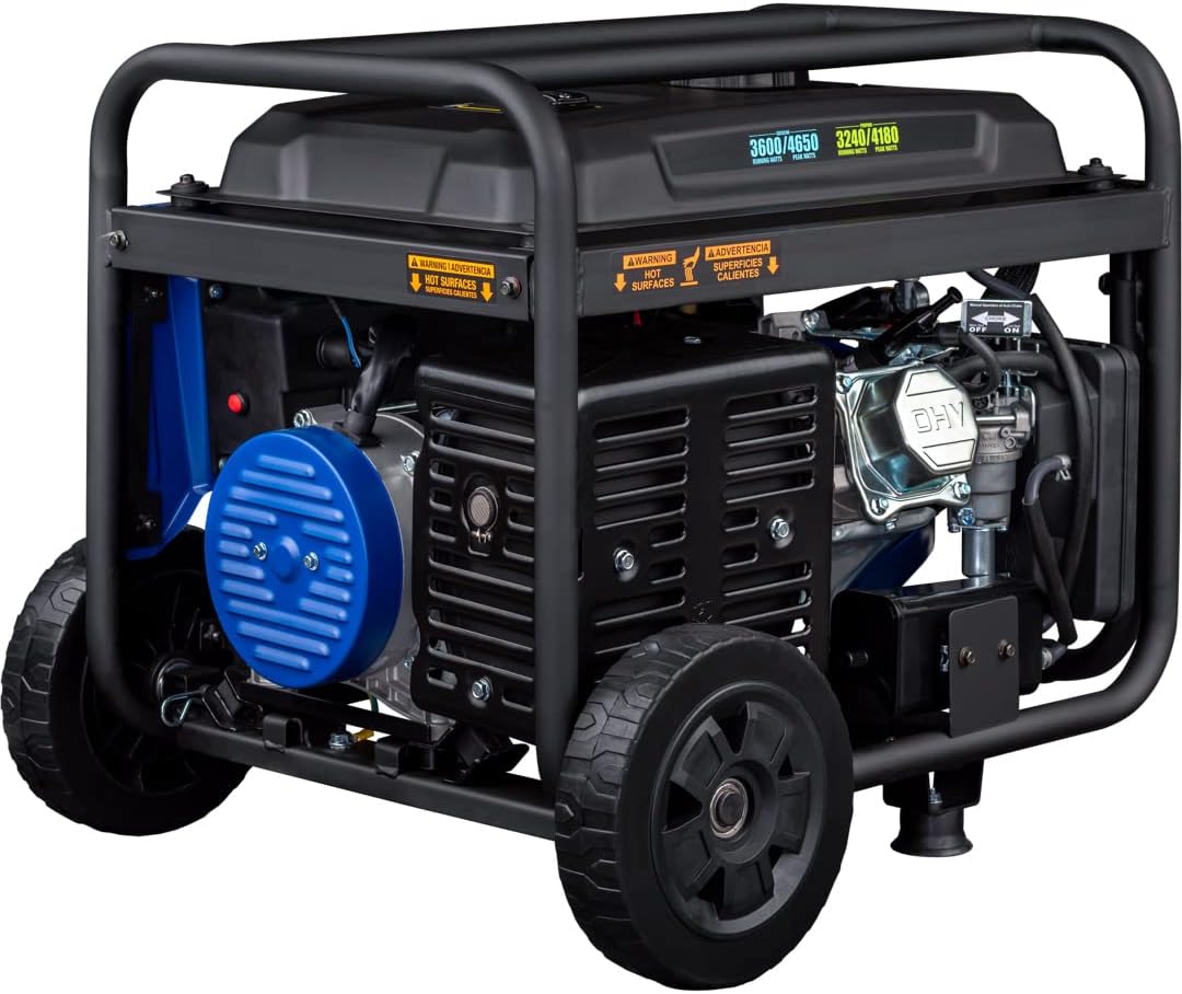 Westinghouse 4650 Peak Watt Dual Fuel Portable Generator, Remote Electric Start with Auto Choke, RV Ready 30A Outlet, Gas & Propane Powered, CO Sensor