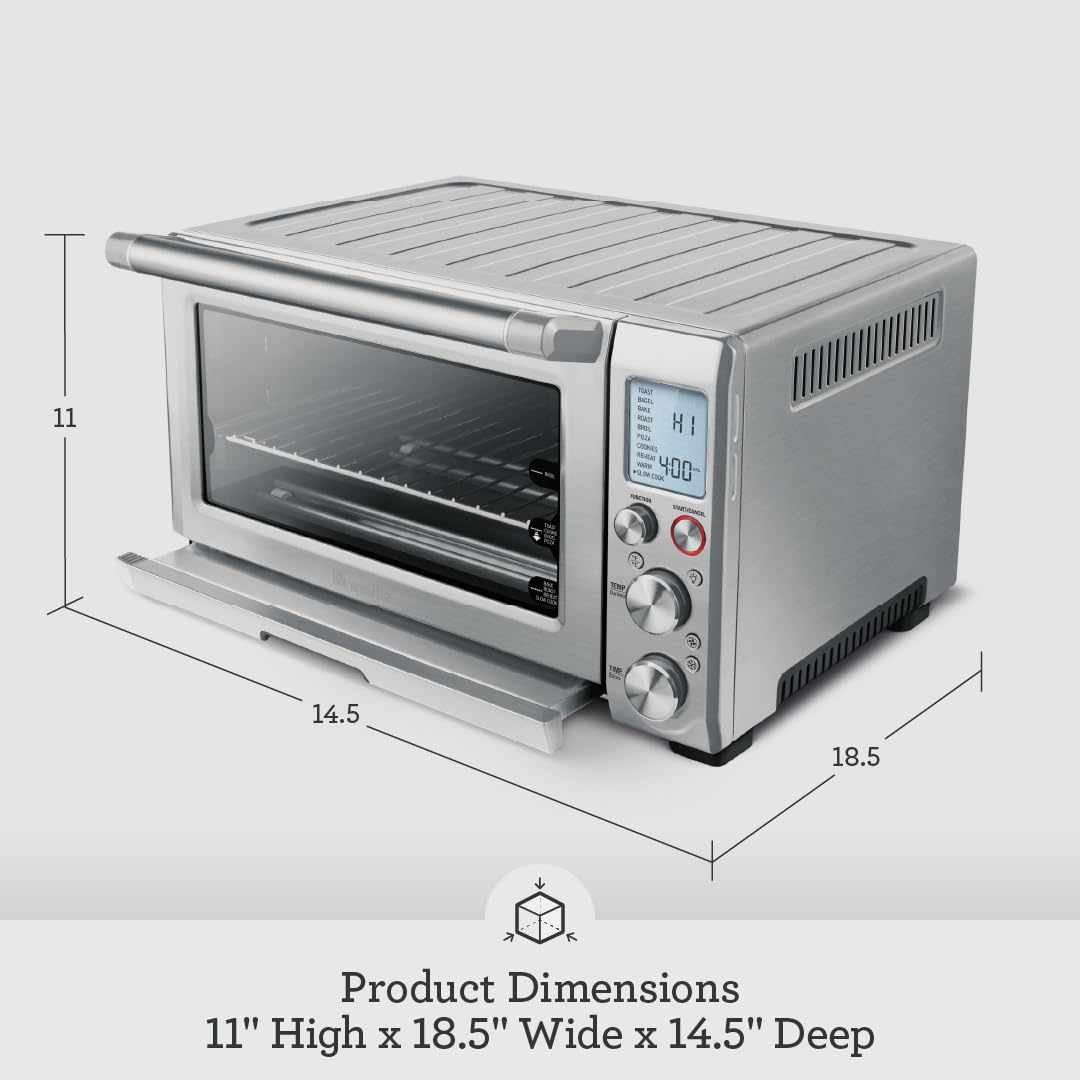 Breville the Smart Oven® Pro, Convection Toaster Oven, Small Electric Countertop Oven, BOV845BKS, Black Sesame