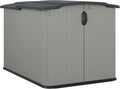 Suncast 138 Cu Ft Horizontal Outdoor Storage Shed, 57.5"x79.75"x52" Glidetop Outdoor Shed with Sliding Lid, Plastic Resin Storage Sheds with Floor