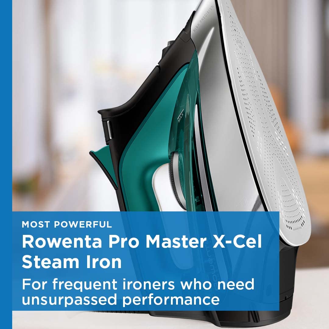 Rowenta Iron Steamer for Clothes Master Steam Station, Professional Steam Iron for Clothes with Stainless Steel Soleplate, 57 Oz, 400 Microsteam