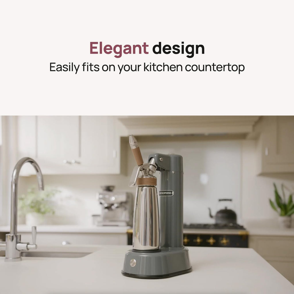 NitroPress DS C Electric Nitro Cold Brew Coffee & Cocktail Maker | Air-Powered Nitrogen Infuser for Smooth Nitro Drinks, Cocktails, Cold Brew & Tea