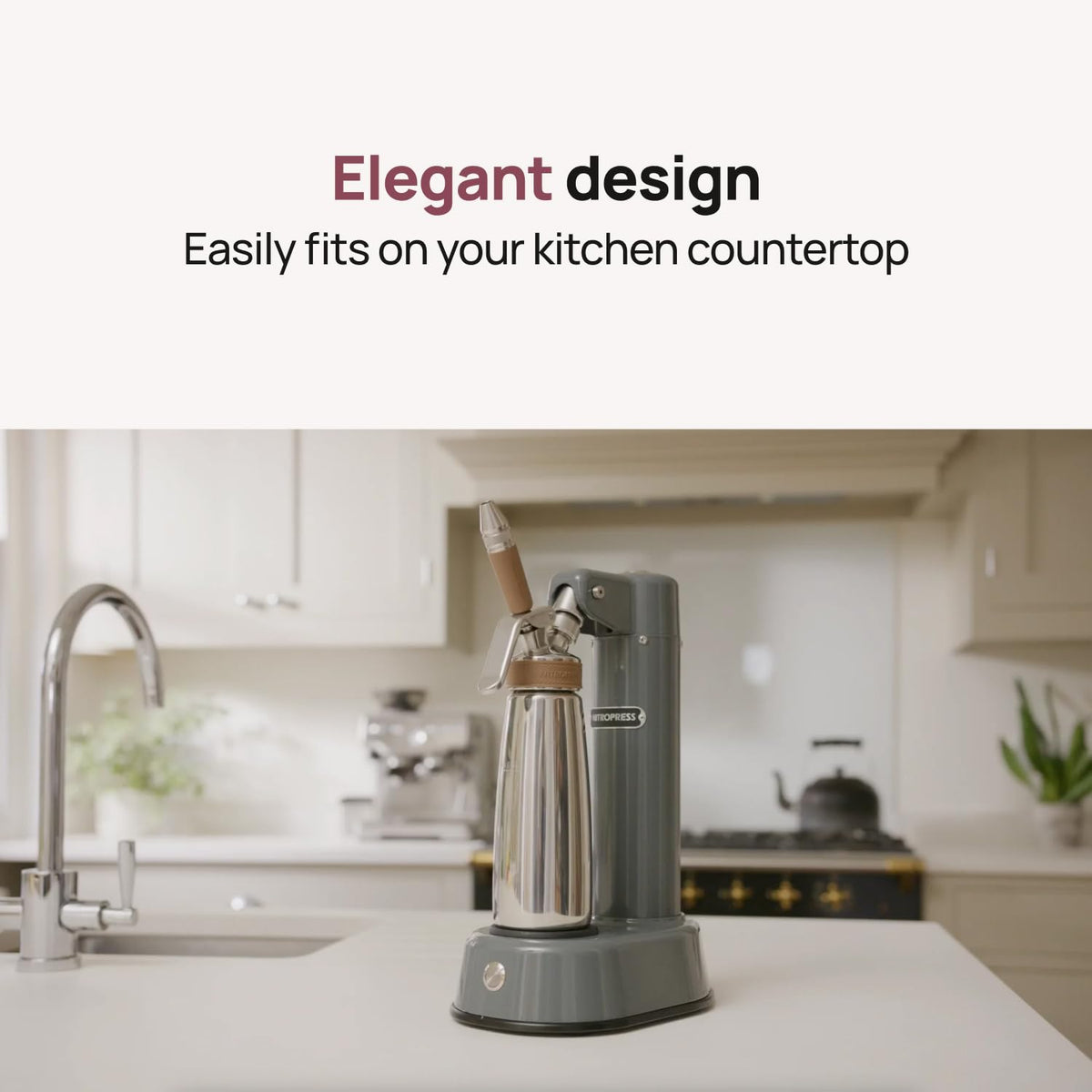 NitroPress DS C Electric Nitro Cold Brew Coffee & Cocktail Maker | Air-Powered Nitrogen Infuser for Smooth Nitro Drinks, Cocktails, Cold Brew & Tea