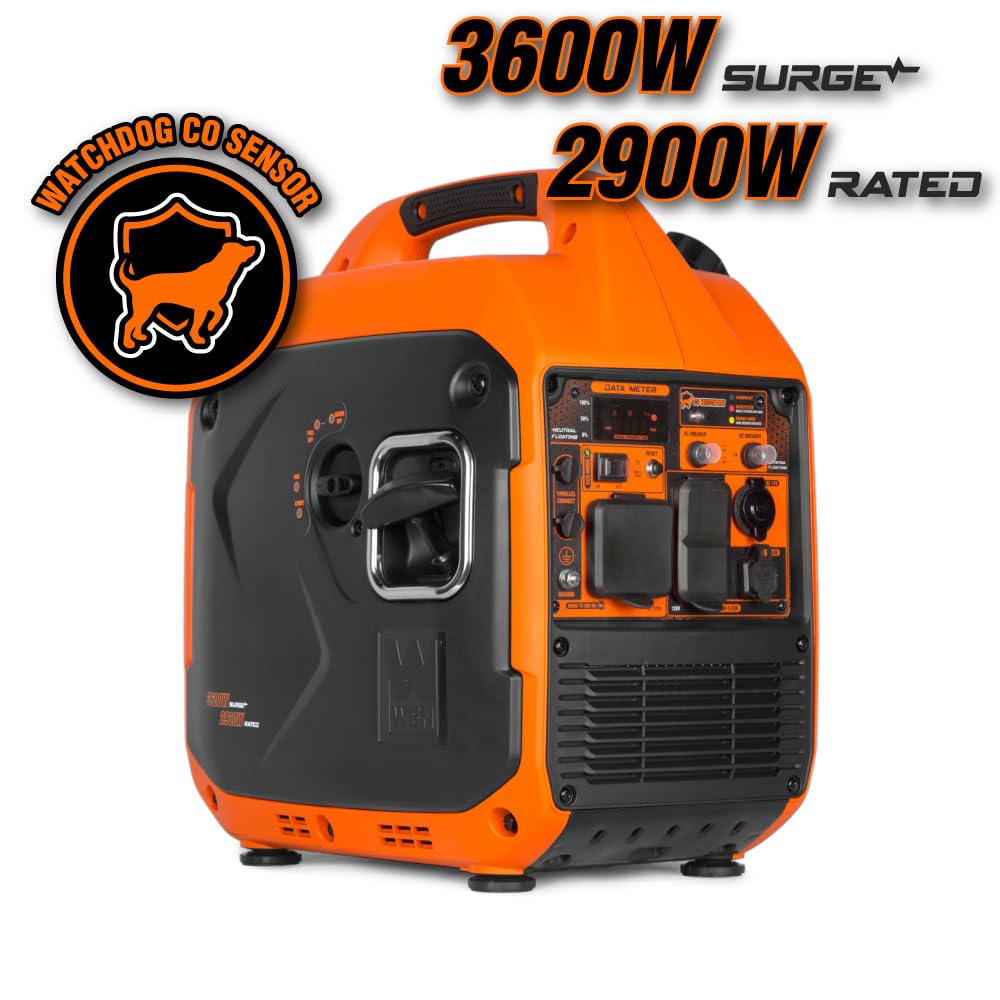 WEN Quiet and Lightweight 3600-Watt Dual Fuel RV-Ready Portable Inverter Generator with Fuel Shut Off and CO Watchdog (DF360iX)