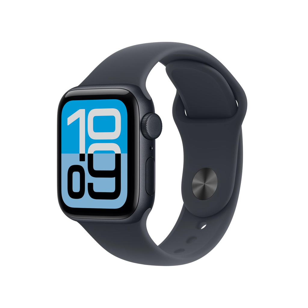 Apple Watch SE 3 [GPS 44mm] Smartwatch with Midnight Aluminum Case with Midnight Sport Band - M/L. Fitness and Sleep Trackers, Heart Rate Monitor
