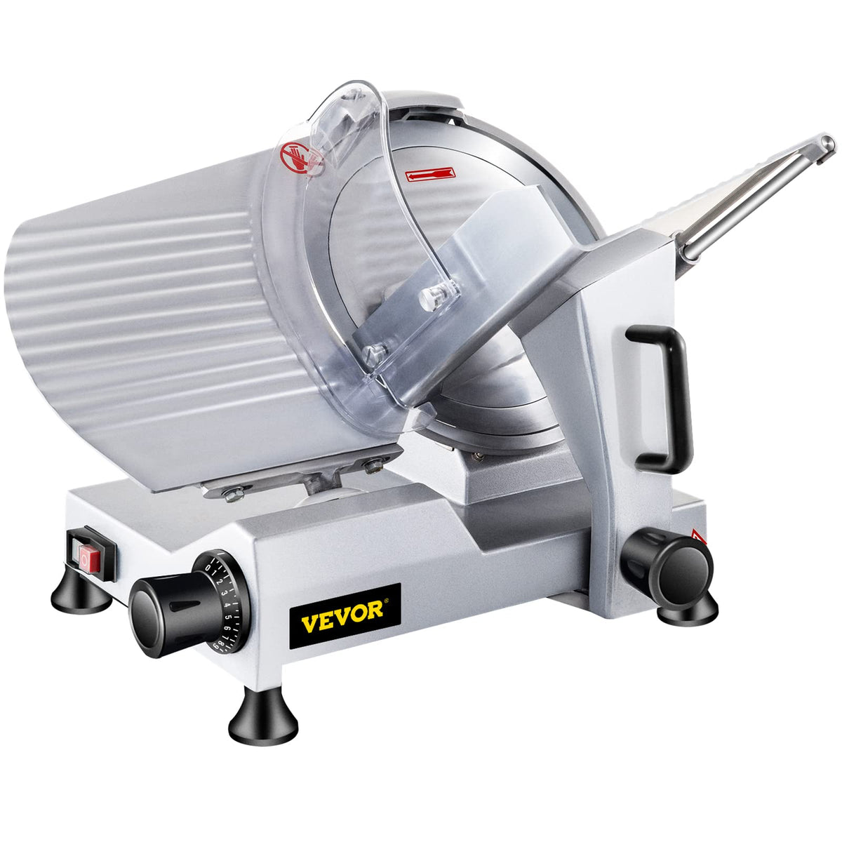 VBENLEM Commercial Meat Slicer,12 inch Electric Meat Slicer Semi-Auto 320W Premium Chromium-plated Steel Blade Adjustable Thickness, Deli Meat Cheese